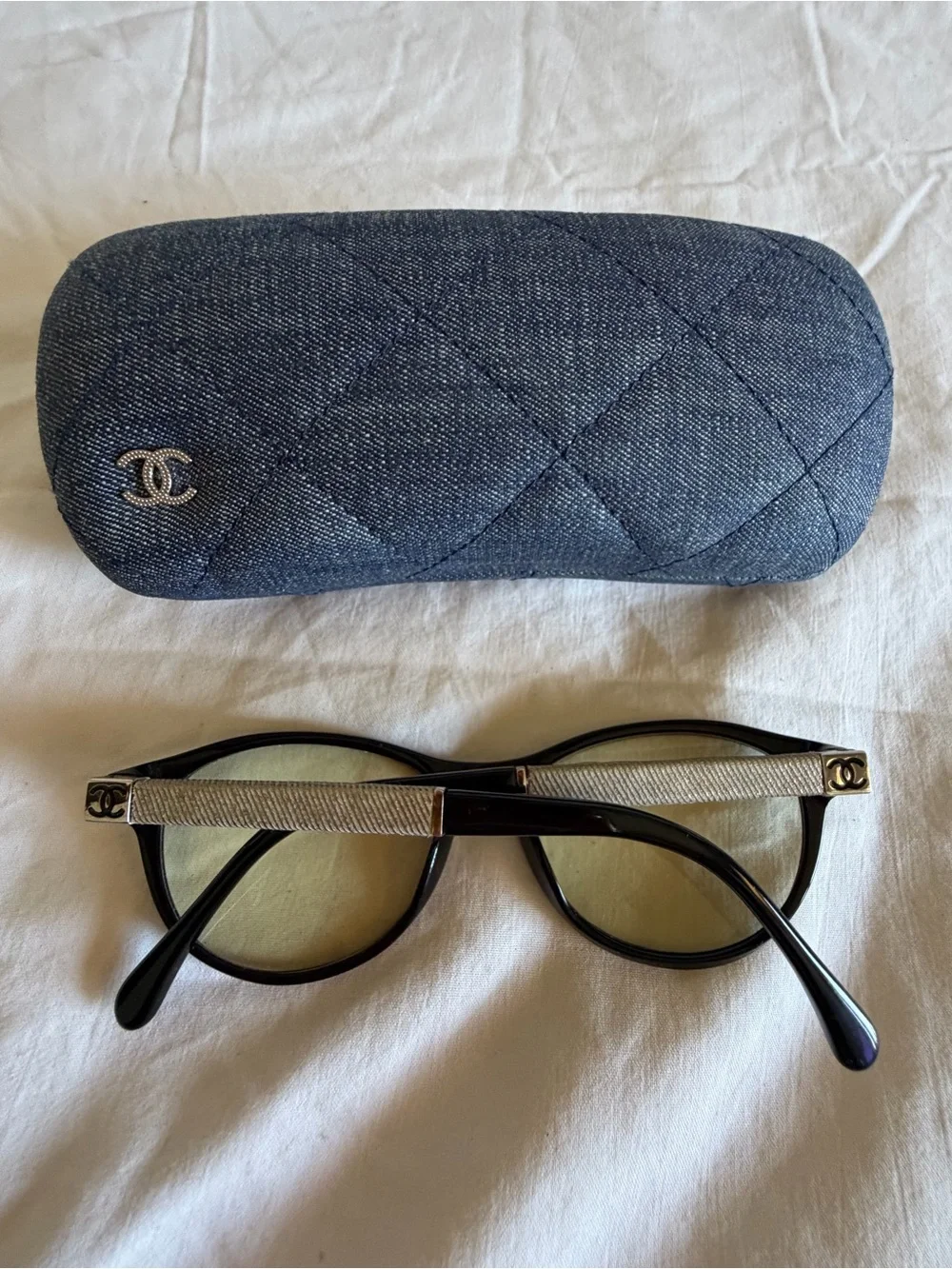 Chanel Eyeglasses frame   Prescription attached with yellowish lens